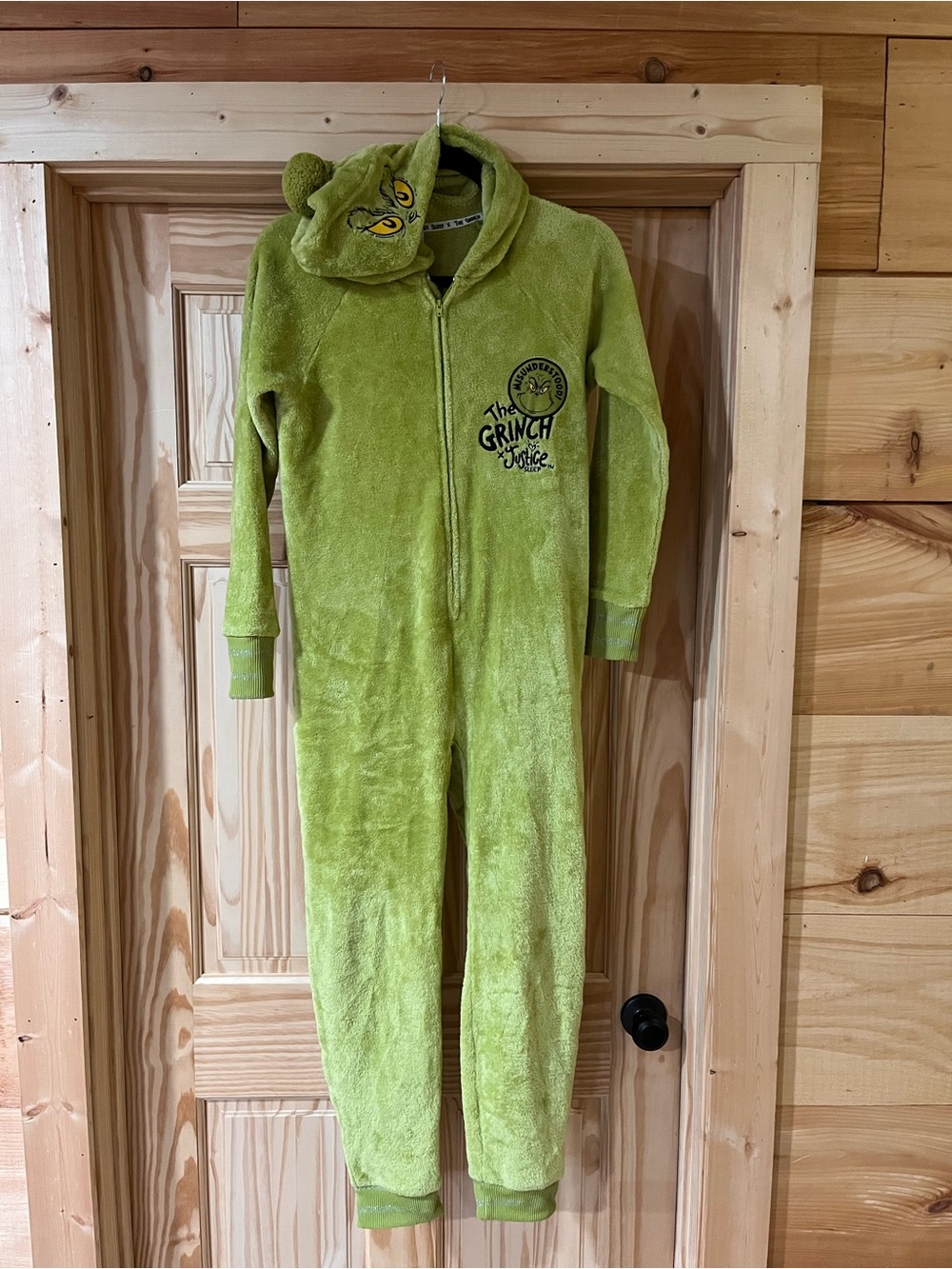 Justice The Grinch Green Fleece Zip Hoodie